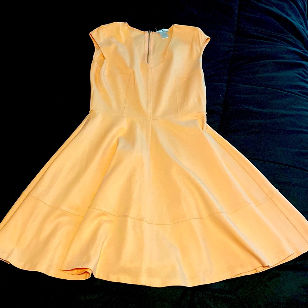 Bar III peach fit and flare dress women’s size large